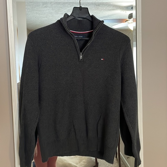 Vintage Tommy Hilfiger 1/4 Zip Wool Sweater Size Large - Picture 1 of 8